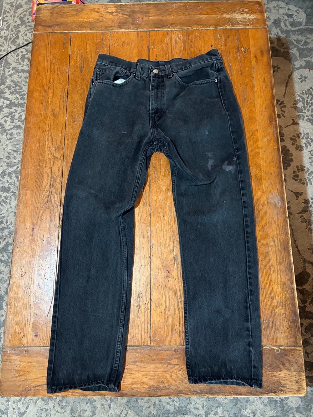 Levi's Men's Black Straight Jeans - Classic Denim